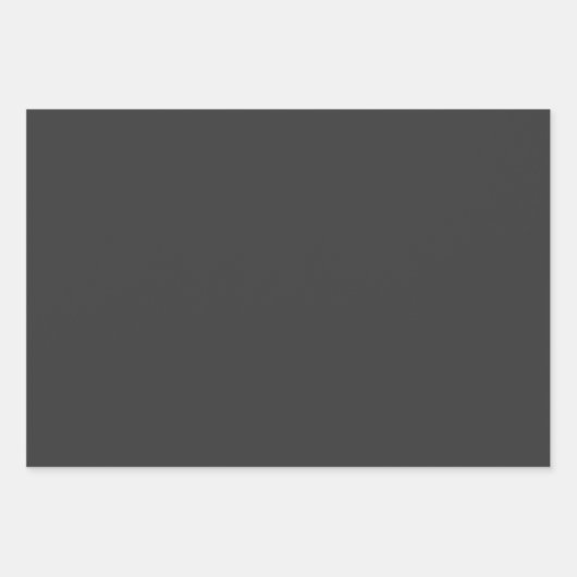暗い炭の無地の色 ラッピングペーパーシート (正面)