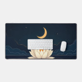 暗い独身の池に浮かぶ蓮の花 デスクマット (キーボード&マウス)