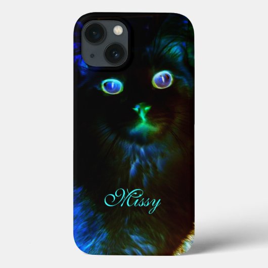 暗い猫のiPadの空気箱で光って下さい Case-Mate iPhoneケース (裏面)