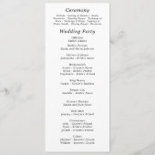 暗い白黒エレガントスミニマル結婚クリプト プログラム (裏面)