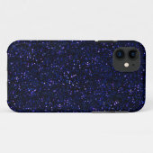 暗い真夜中の藍色のグリッター Case-Mate iPhoneケース (裏面(横))