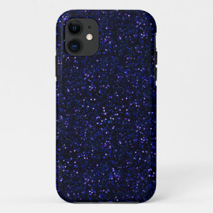 暗い真夜中の藍色のグリッター iPhone 11 ケース