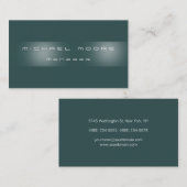 暗い石板グレーストライプのビジネスカード 名刺 (正面/裏面)