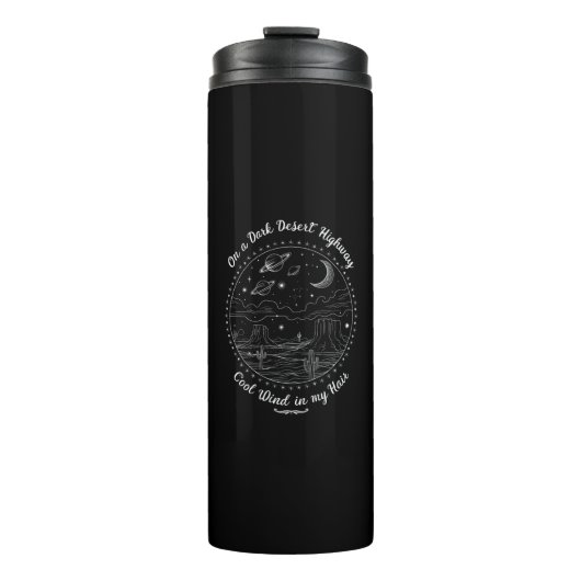 暗い砂漠のハイウェイ旅行マウンテンキャンプで タンブラー (正面)