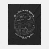 暗い砂漠のハイウェイ旅行マウンテンキャンプで フリースブランケット (正面)