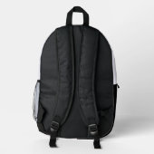 暗い砂漠のハイウェイ旅行マウンテンキャンプで プリントバックパック (裏面)