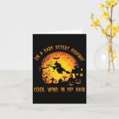 暗い砂漠のハイウェイ-髪に涼しい風 ウィッチ カード (黄色い花)