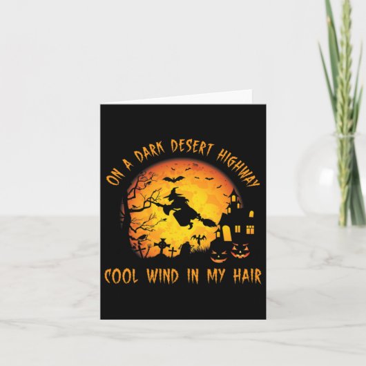 暗い砂漠のハイウェイ-髪をなびかせる涼しい風 ウィッチ カード (正面)