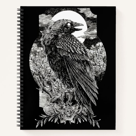 暗い神秘的なカラス ノートブック (正面)