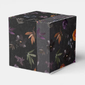 暗い秋のフローラパーソナライズされた結婚ズ フェイバーボックス (裏面サイド)