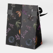 暗い秋のフローラパーソナライズされた結婚ズ フェイバーボックス (裏面サイド)