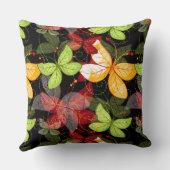 暗い秋パターン クッション (裏面)