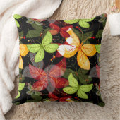 暗い秋パターン クッション (ブランケット)