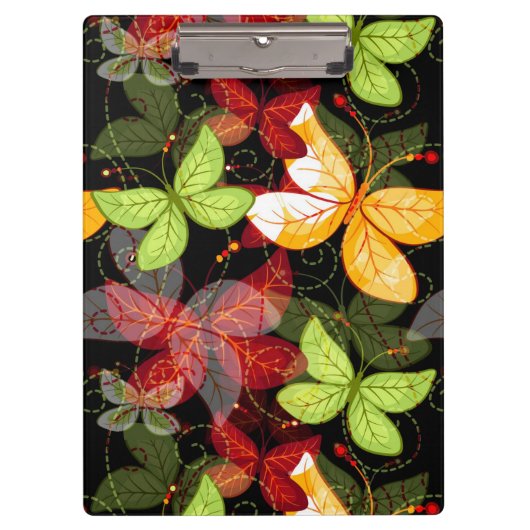 暗い秋パターン クリップボード (正面)