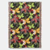 暗い秋パターン スローブランケット (正面縦)