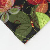 暗い秋パターン フリースブランケット (角)