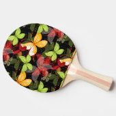 暗い秋パターン 卓球ラケット (横)