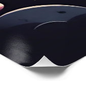 暗い空の明るい月の顔 ポスター (コーナー)