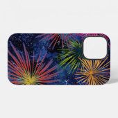 暗い空を背景にした花火デザイン iPhoneケース (裏面横)