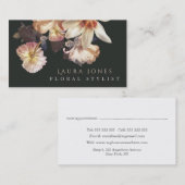 暗い素晴らしフローラヘアフラワーフローリスト 予約カード (正面/裏面)