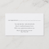 暗い素晴らしフローラヘアフラワーフローリスト 予約カード (裏面)