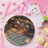 暗い素朴クリスマスの楽譜 ペーパープレート (パーティー)