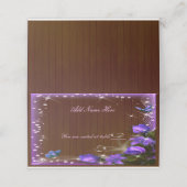 暗い素朴木紫色のフローラバタフライテーブル プレイスカード (外部開封)