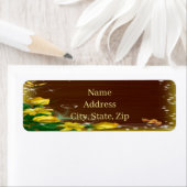 暗い素朴木黄色のフローラ蝶アドレス ラベル (インサイチュ)