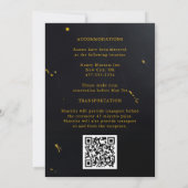 暗い素朴秋花エレガントな結婚式 招待状 (裏面)