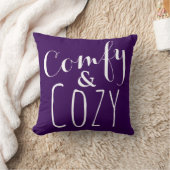 暗い紫色の心地よい装飾用クッション-居心地のよい家の装飾 クッション (ブランケット)