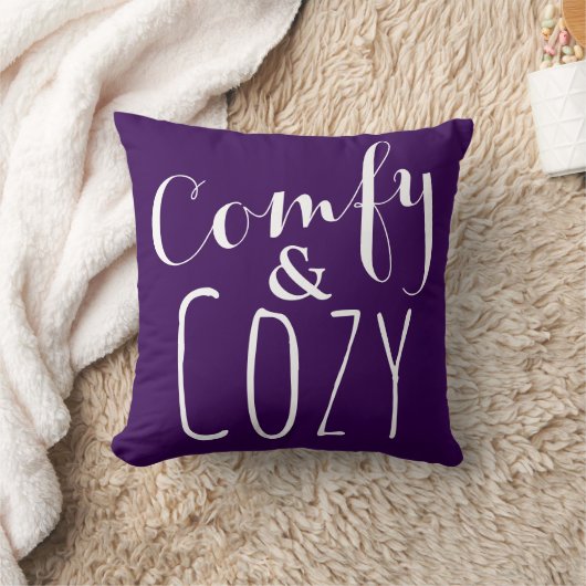暗い紫色の心地よい装飾用クッション-居心地のよい家の装飾 クッション (ブランケット)