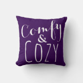 暗い紫色の心地よい装飾用クッション-居心地のよい家の装飾 クッション (正面)