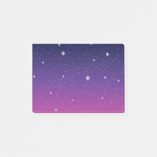 暗い紫色の星明かりの夜空 ポストイット