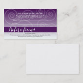 暗い紫色の白い渦巻は友人カードを参照します 紹介カード (正面/裏面)