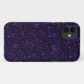 暗い紫色の紫色のグリッター Case-Mate iPhoneケース (裏面(横))