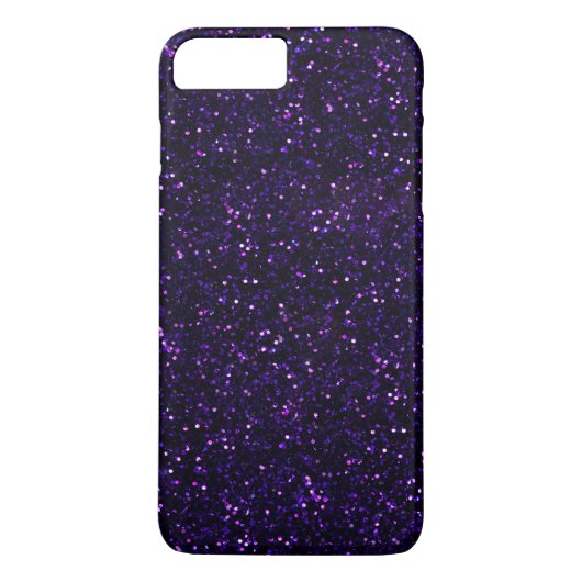 暗い紫色の紫色のグリッター Case-Mate iPhoneケース (裏面)