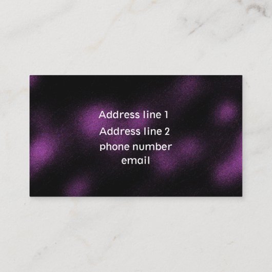 暗い紫色の背景 名刺 (裏面)