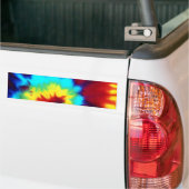 暗い絞り染めのデザイン バンパーステッカー (トラック上)