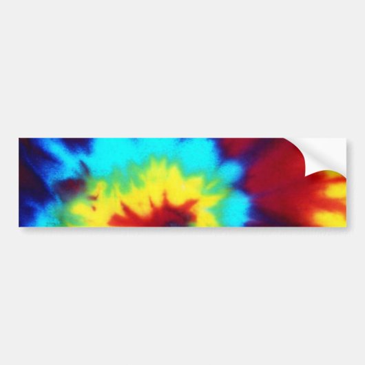 暗い絞り染めのデザイン バンパーステッカー (正面)