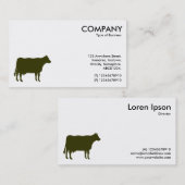 暗い緑牛記号-白 名刺 (正面/裏面)