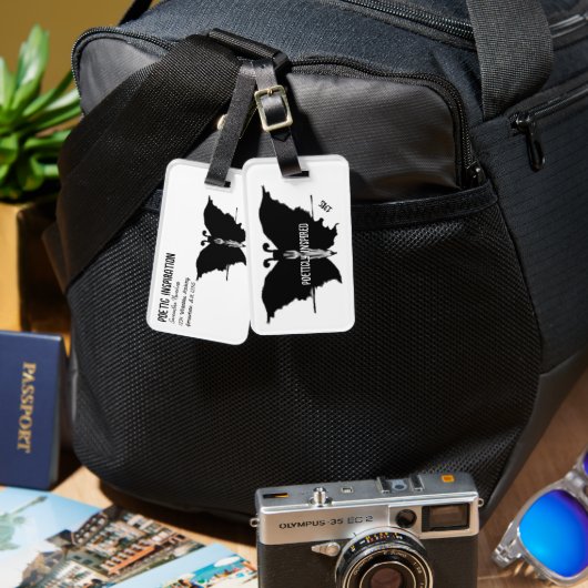 暗い美しい ラゲッジタグ (正面&裏面)