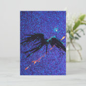 暗い翼のある姿飛んでいるが宇宙の向こうに シーズンカード (スタンド正面)