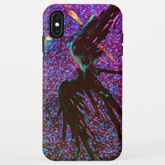 暗い翼のある姿飛んでいるが宇宙の向こうに Case-Mate iPhoneケース (裏面)