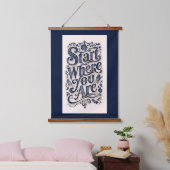 暗い背景から始める 吊り下げ型タペストリー (寝室)