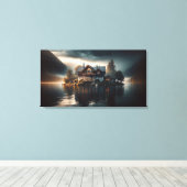 暗い背景と明るい背景を魔法のように描く キャンバスプリント (インサイチュ (ウッドフロア))