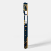 暗い背景にゴールドの蟹座の星座記号 Case-Mate iPhoneケース (裏面 / 左)