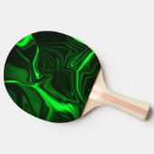 暗い背景にニックネームを付けた曲線と折り曲げ緑 卓球ラケット (横)