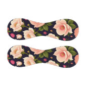 暗い背景にピンクのバラが付いたシームレスなパターン 野球ボール (パネル)