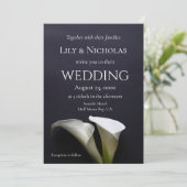 暗い背景にユリ結婚を呼ぶ 招待状 (スタンド正面)