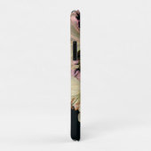 暗い背景に咲く白いユリの花のフラワーアート Case-Mate iPhoneケース (裏面/右)